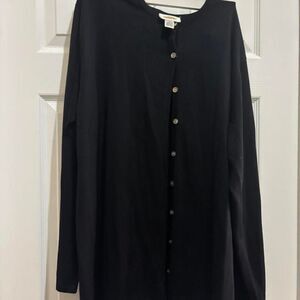 Talbots Women's Black and Navy Cardigan